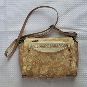 Sakroots Crossbody Gold & Cream Summer Design